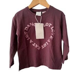 Zara Kids Purple Long Sleeve Tee 2T NWT